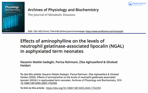 Effects of aminophylline on the levels of neutrophil gelatinase-associated lipocalin (NGAL) in asphyxiated term neonates Original Article